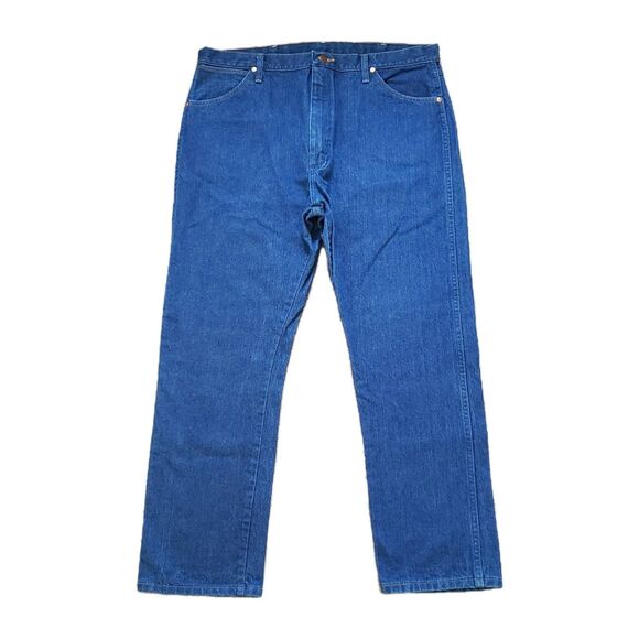 Wrangler Cowboy Cut Size 40x30 Mens Original Fit Straight Leg Blue Jeans 13MWZ - Picture 1 of 11